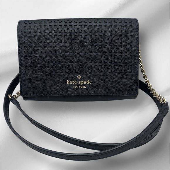 kate spade Handbags - Kate Spade Navy Cutout Crossbody Bag NWOT